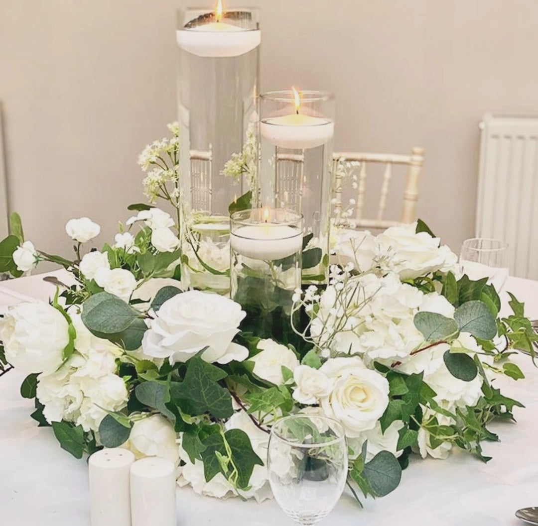 Couronne de fleurs blanche