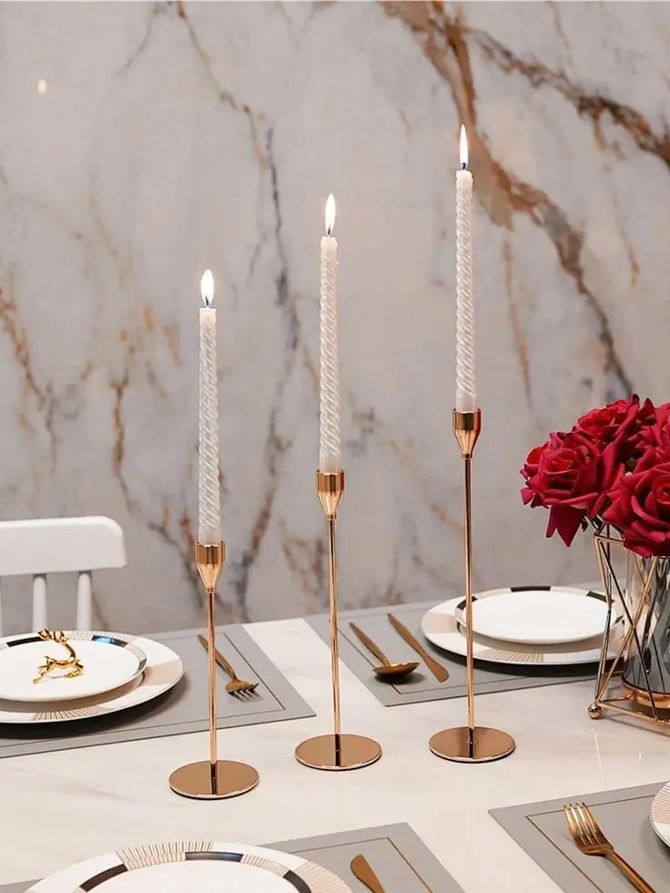 Lot de 3 porte bougie doré Ma boutique Mariage montbéliard