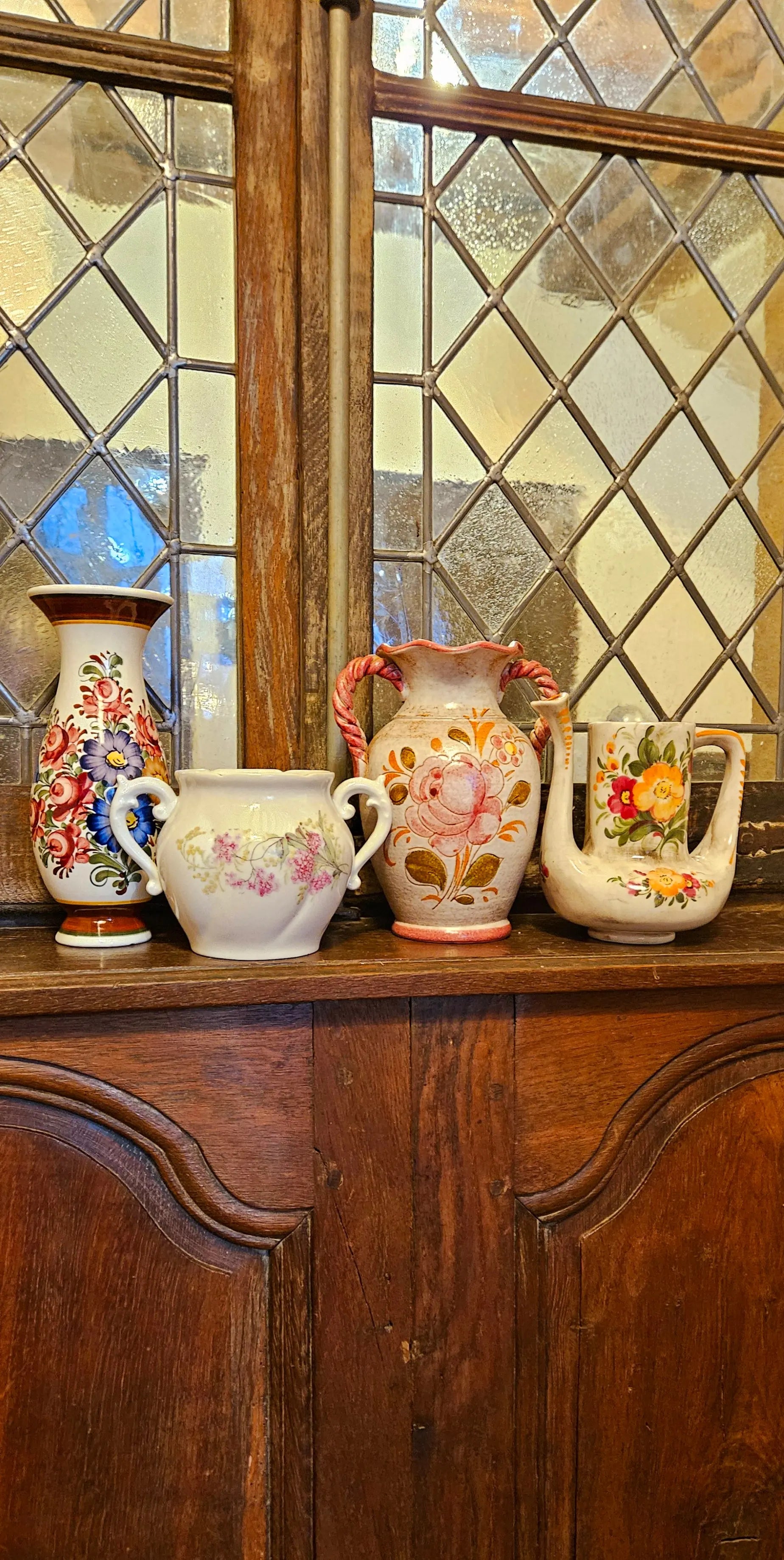 Vase rétro avec bouquet Ma boutique Mariage montbéliard