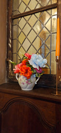 Vase rétro avec bouquet Ma boutique Mariage montbéliard