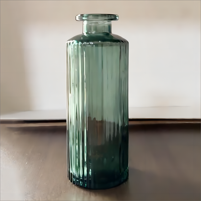 Vase bouteille verre vert